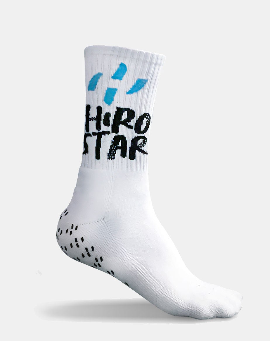 Hirostar Grip Force Socks - White