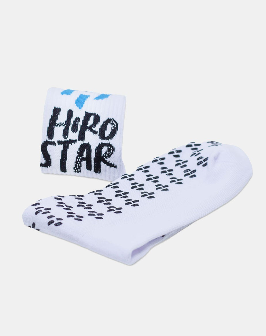 Hirostar Grip Force Socks - White