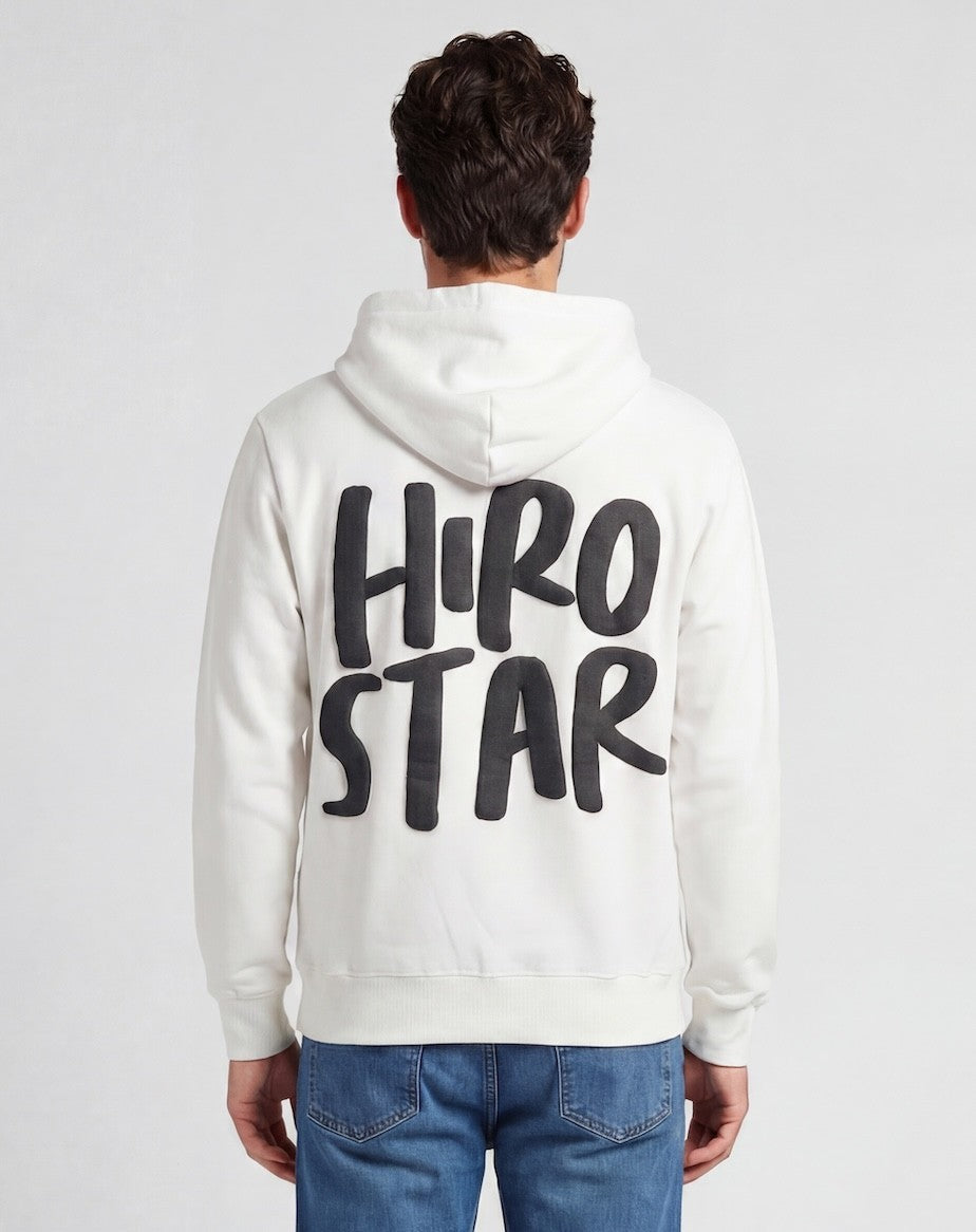 Hirostar Street Padel Sweatshirt - White — back view