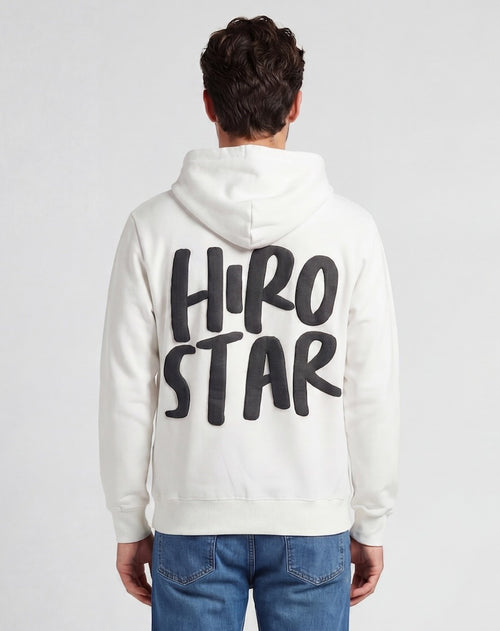 Hirostar Street Padel Sweatshirt - White — back view