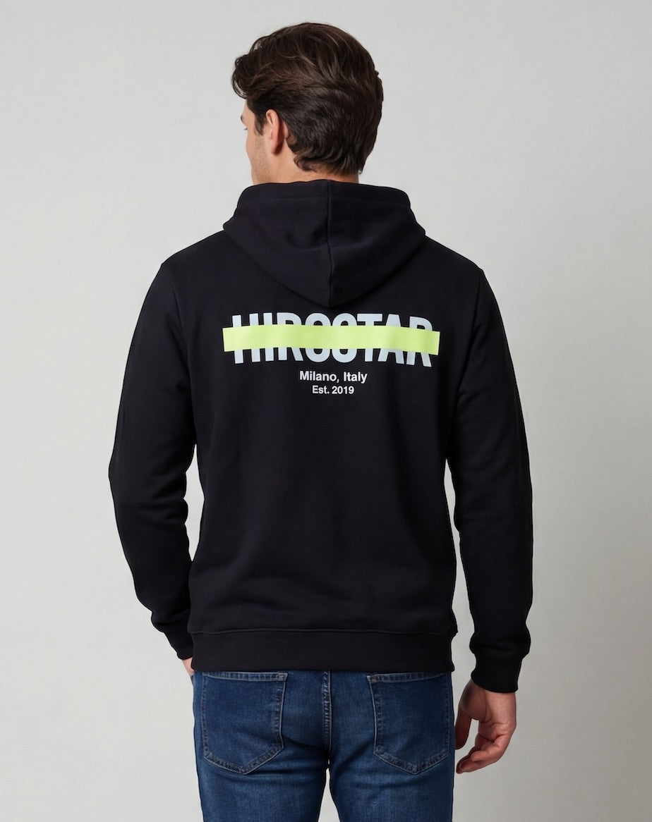 Hirostar "Milano" Hoodie men - Black — back view