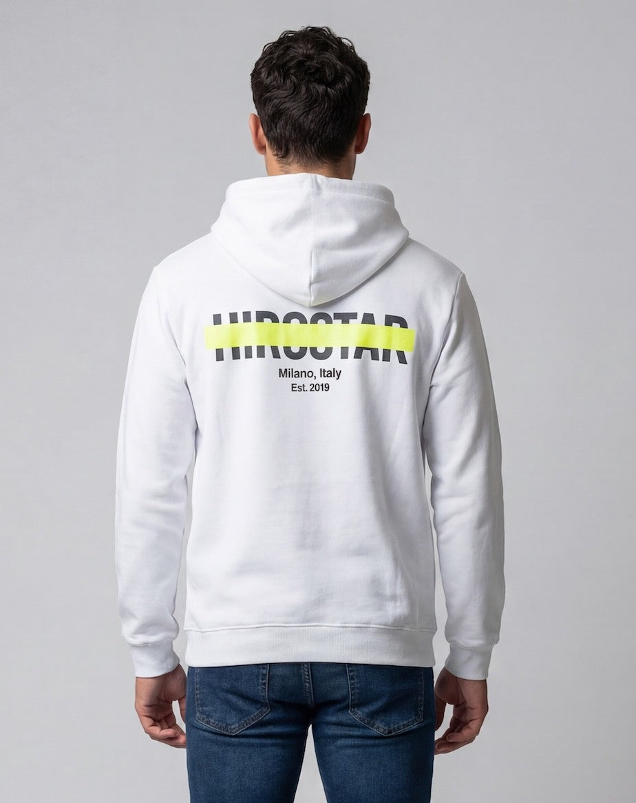 Hirostar Milano Hoodie men - White — back view