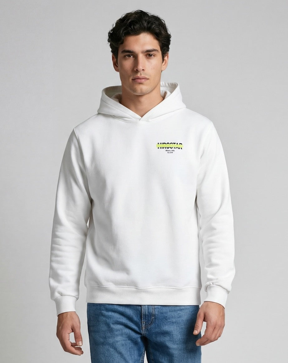 Hirostar Milano Hoodie men - White — front view