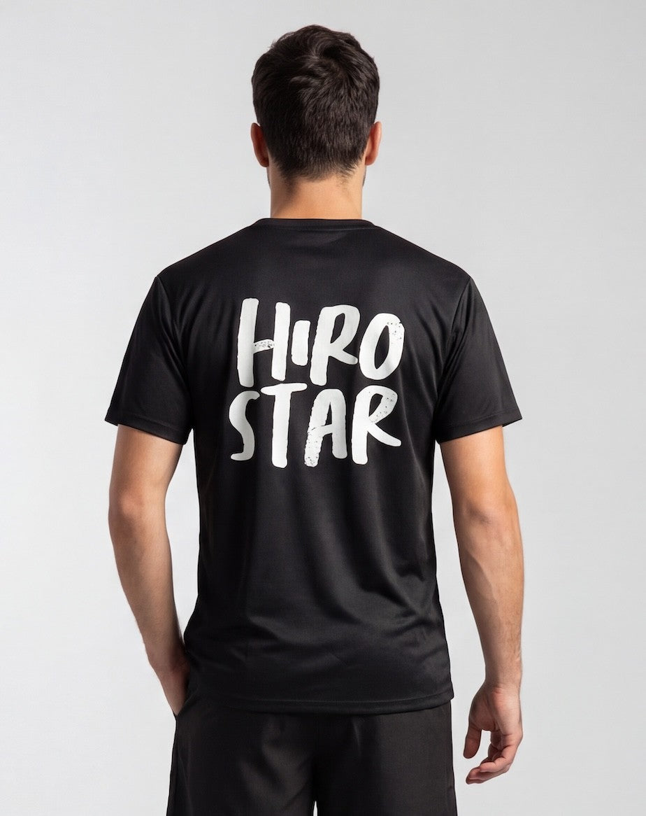 Hirostar Street Padel T-shirt - Black — back view