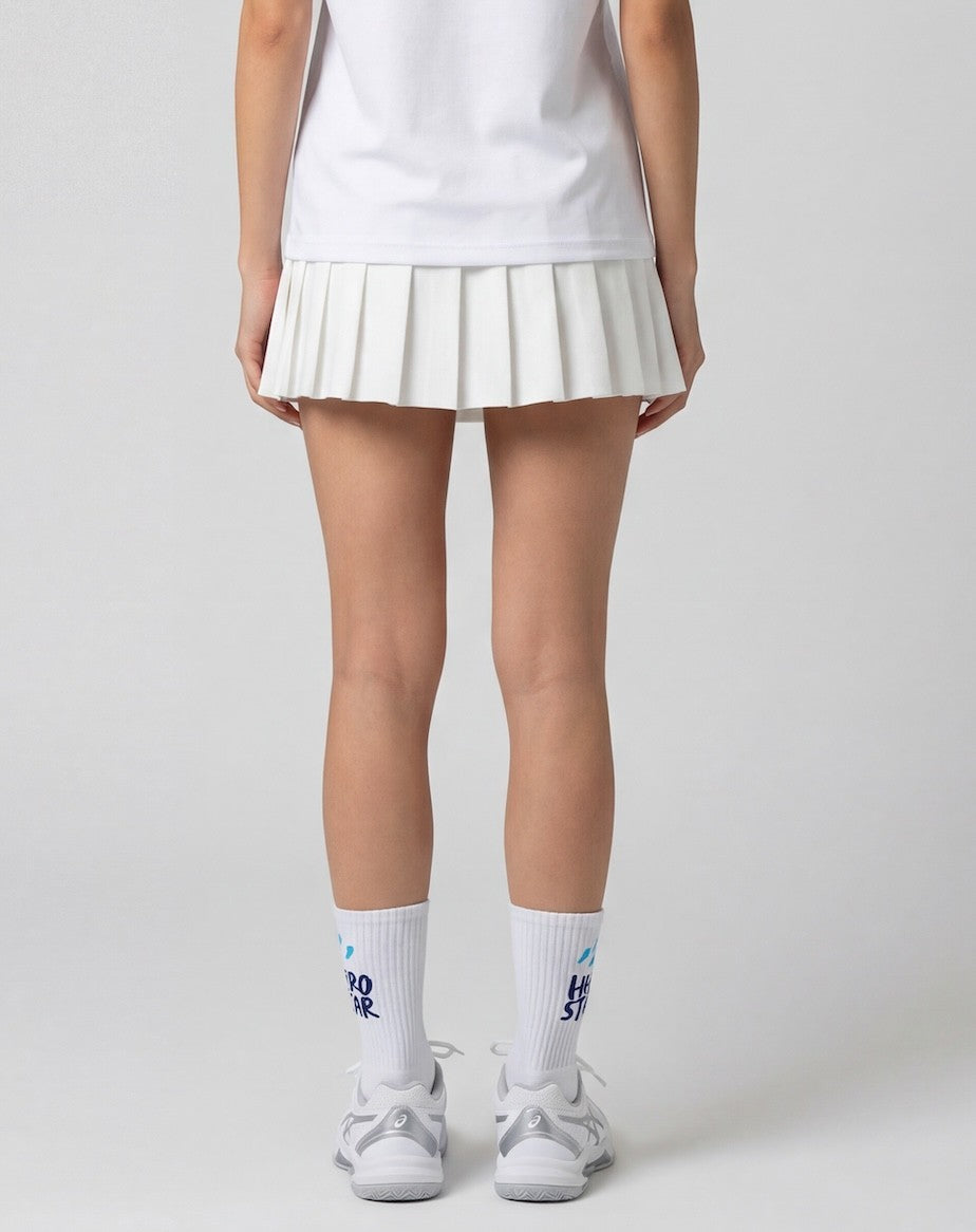 Hirostar Ruffled Padel Skirt White