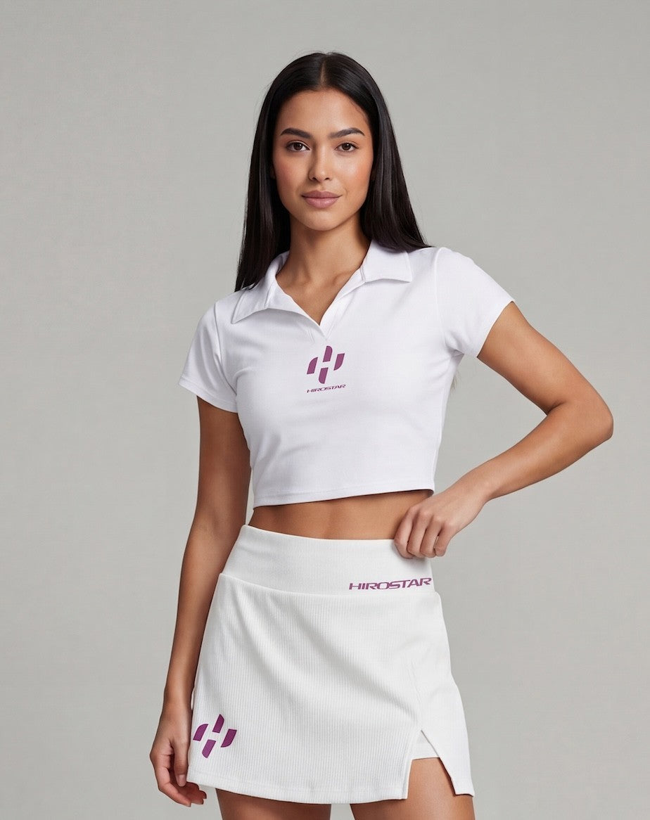 Hirostar Technical Crop Polo White